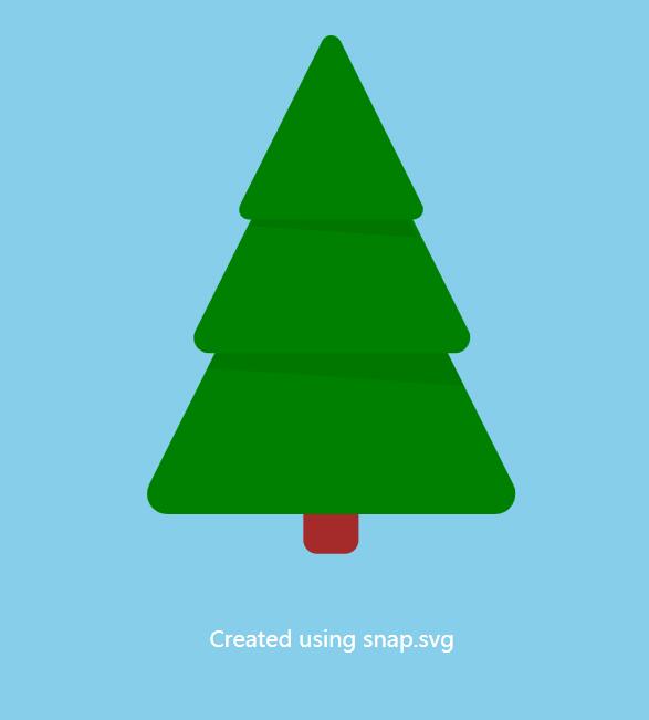 svg网页特效代码制作圣诞树模型