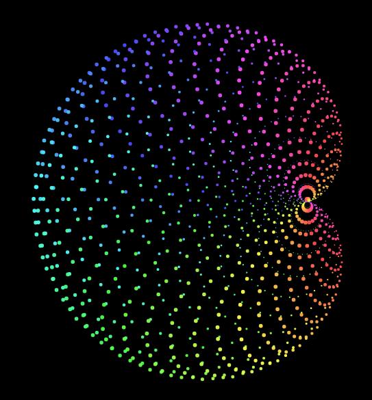 canvas画布3d视觉彩色球状物网页特效js代码
