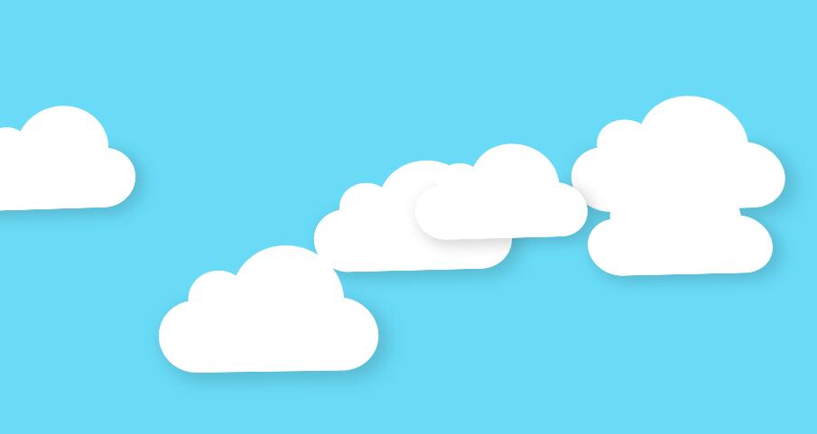 网页div云朵图层漂移动画鼠标悬浮翻转特效js代码
