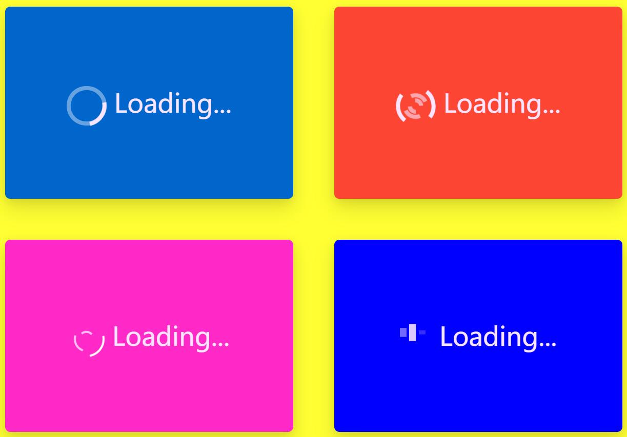 4种网页字体图标css3伪类动画loading样式代码