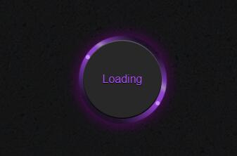 css3边框发光闪烁紫色圆圈loading动画样式代码