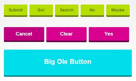 3D网页button标签按钮点击动感效果css3样式特效