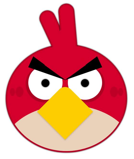 divcss样式代码制作红色愤怒的小鸟头像