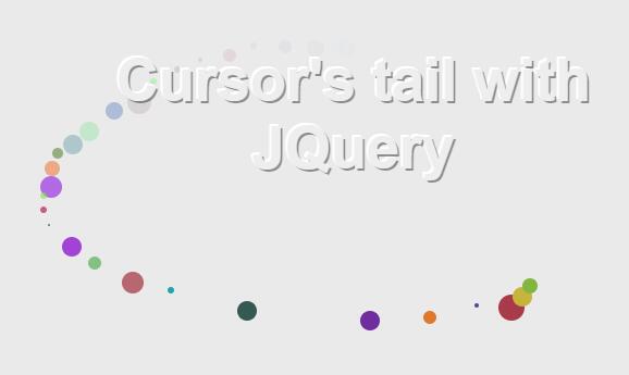 css3文字3D阴影彩色圆圈鼠标跟随特效jQuery代码