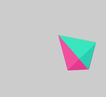 立体三角形图层div范围内旋转特效动画