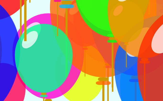 divcss彩色气球升起特效animation动画样式代码