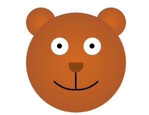 网页样式素材代码css3特效绘制熊表情